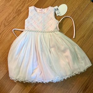 American Princess Pink/White Dress 4T